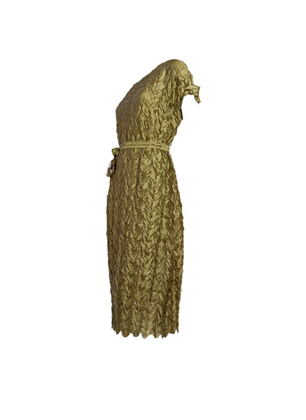 Ruched Leaves Dress