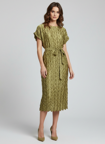 Ruched Leaves Dress