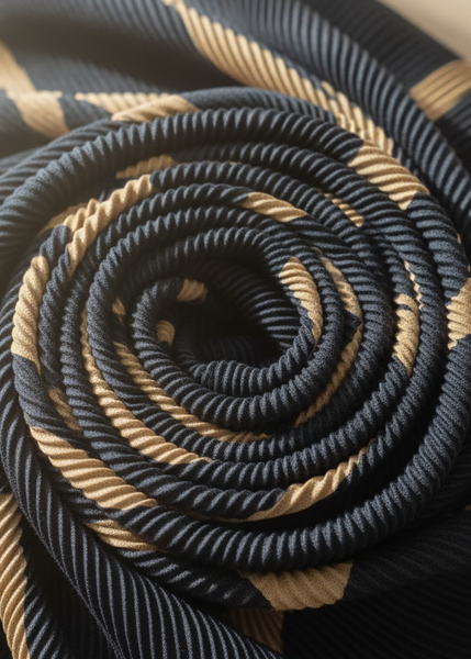 Printed Pleated Scarf