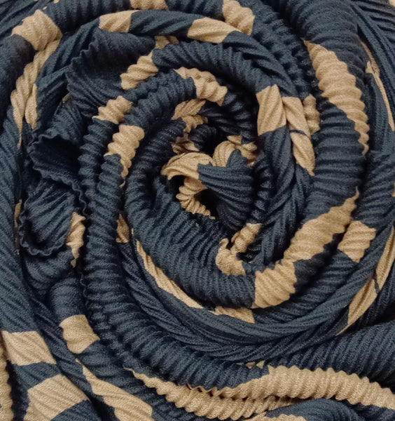 Printed Pleated Scarf