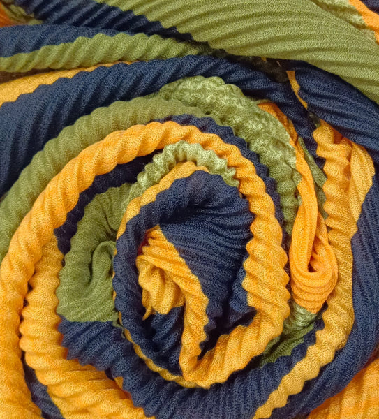 Printed Pleated Scarf