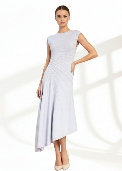 Fitted Gathered Drapes Dress