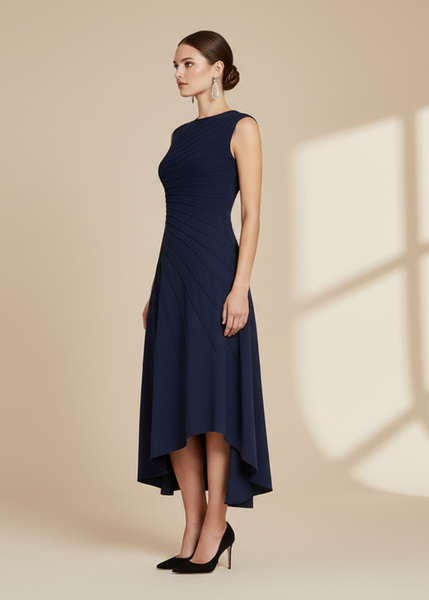 Fitted Gathered Drapes Dress