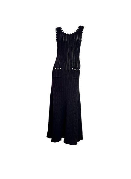 Beaded Scoop Neckline Dress