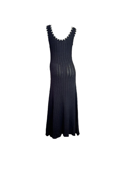 Beaded Scoop Neckline Dress