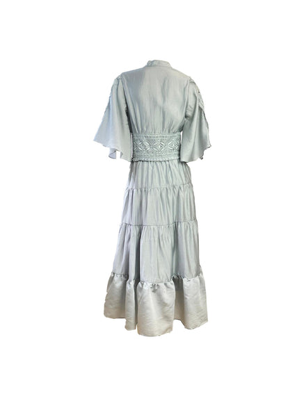 Flare Sleeve Midi Dress