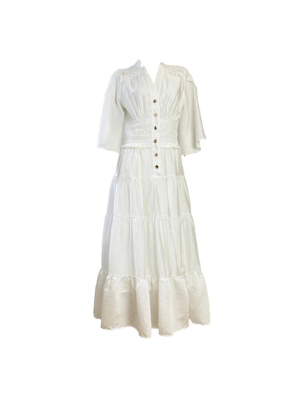 Flare Sleeve Midi Dress