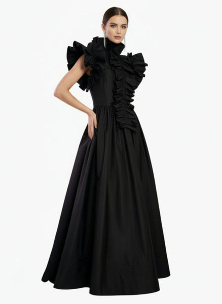 Ruffles Sleeves Long Dress