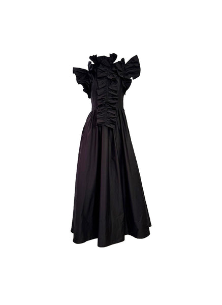 Ruffles Sleeves Long Dress