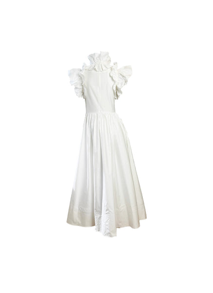Ruffles Sleeves Long Dress