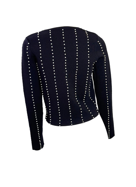 Pearl Beaded Knit Cardigan