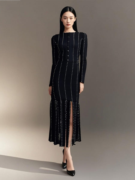 Pearl Beaded Knit Cardigan