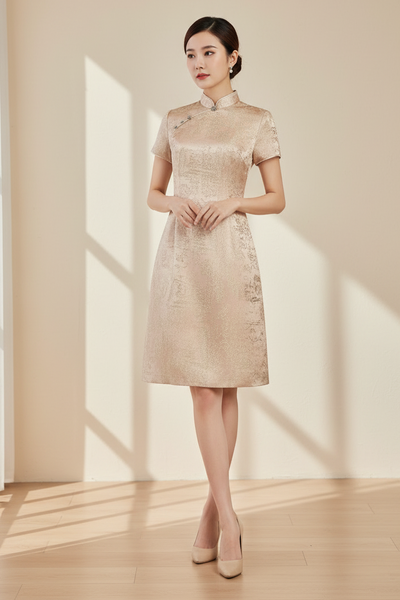 Abstract Sheen A-line Cheongsam