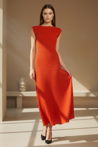 Ribbed Knit Midi Dress