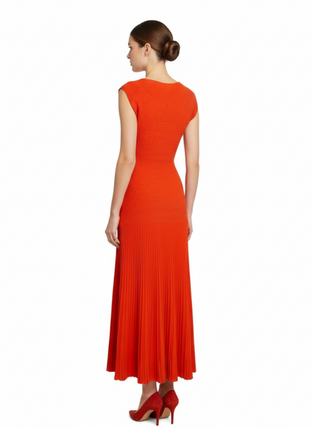 Ribbed Knit Midi Dress