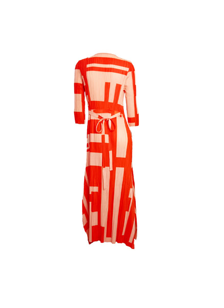 Geo Abstract Pleated Dress