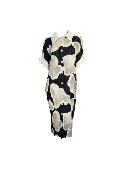 Abstract Print Shirt Dress