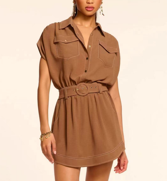 8250015 Timeless Belted Mini Dress