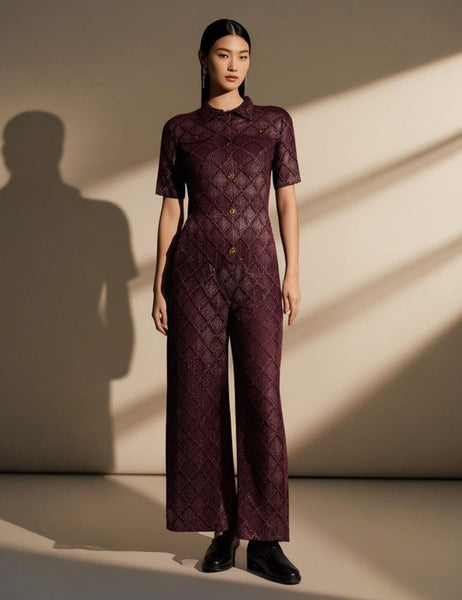 Diamond Lattice Top & Pants Set