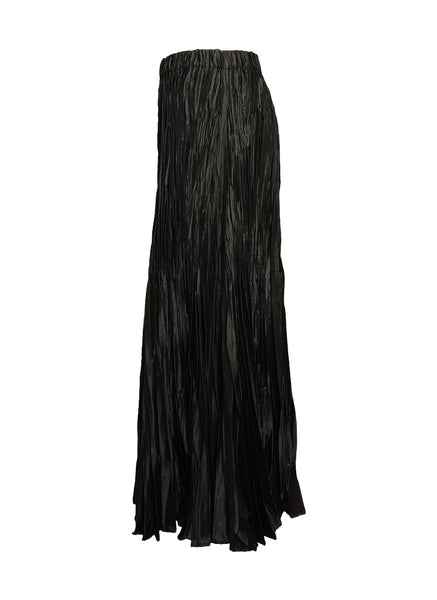 Irregular Pleated Printed Long Skirt
