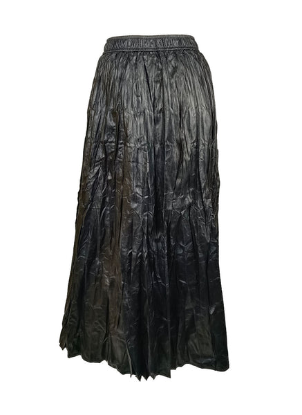 N240019 Irregular Pleated Printed Long Skirt *Last Piece