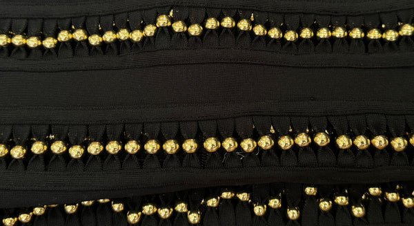 Fitted Fringe Hem Sheath Dress