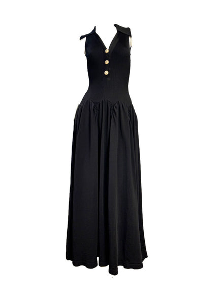 Collar Fitted Voluminous Dress