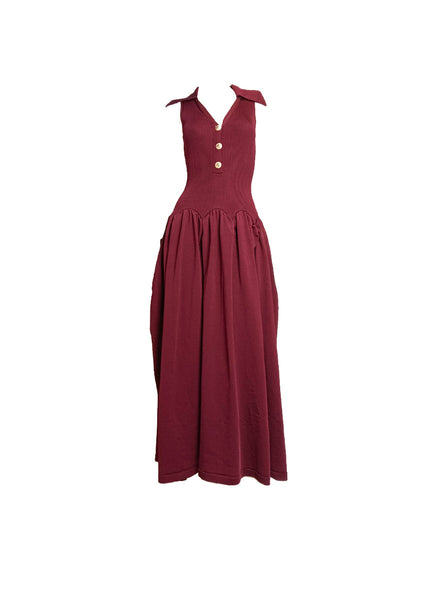 Collar Fitted Voluminous Dress