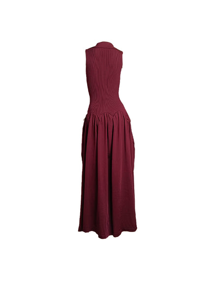 Collar Fitted Voluminous Dress
