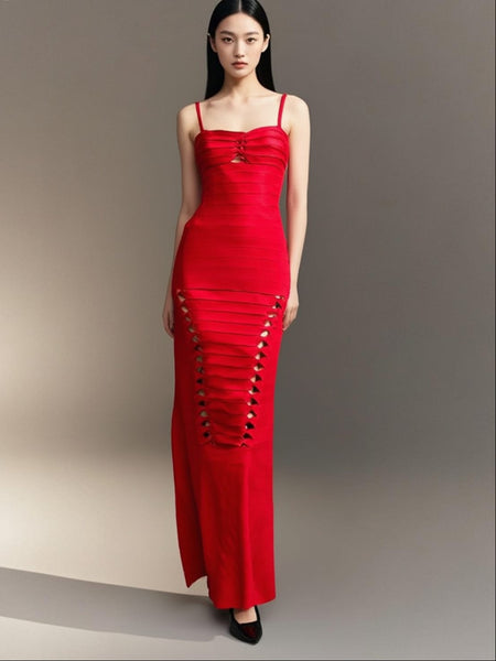 Sweetheart Cutout Maxi Dress