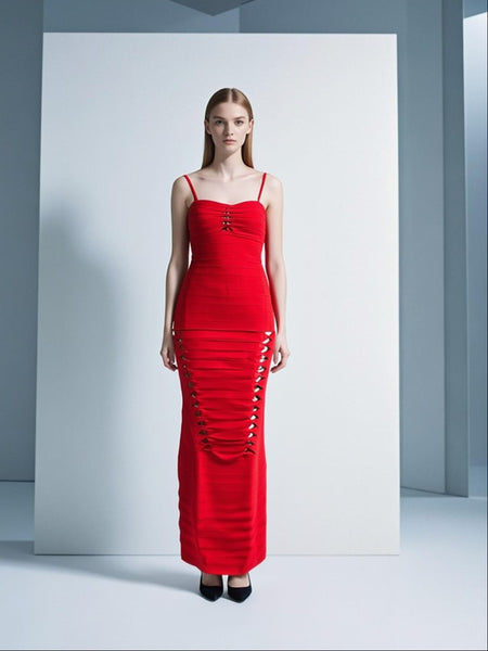 Sweetheart Cutout Maxi Dress