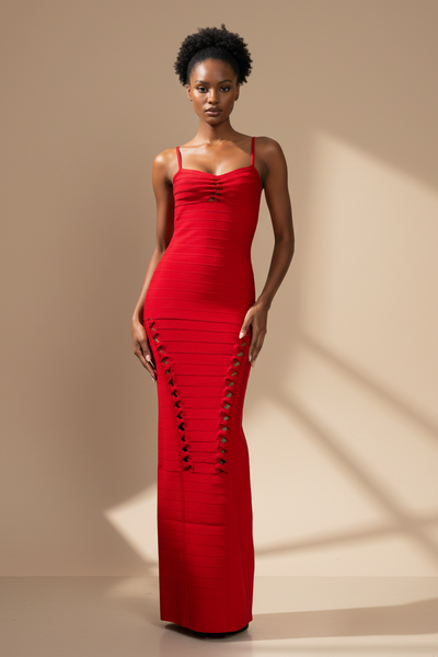 Sweetheart Cutout Maxi Dress