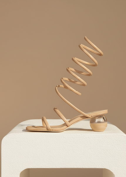 Snake-Shaped Winding Sandals
