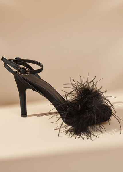 Satin Fur Heels
