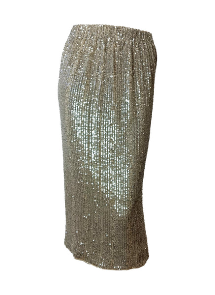 O250005 Sequined Midi Skirt
