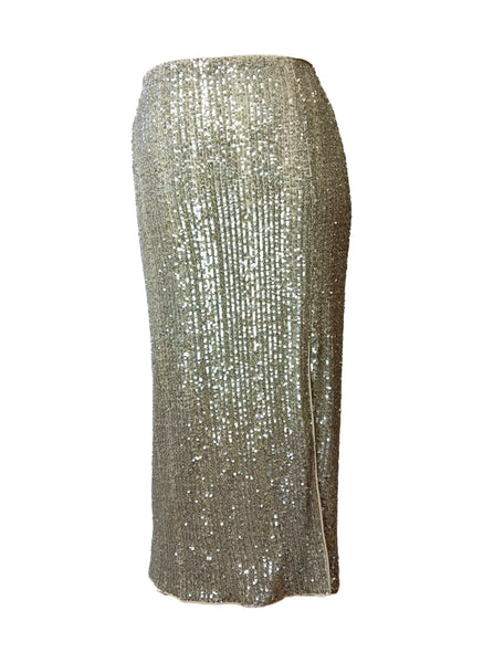 O250005 Sequined Midi Skirt