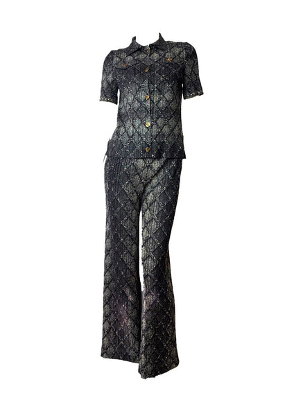 O250006 Diamond Lattice Top & Pants Set