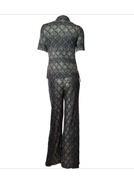 O250006 Diamond Lattice Top & Pants Set