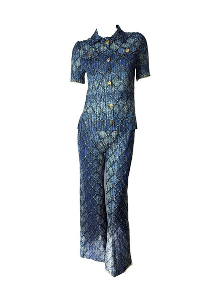 O250006 Diamond Lattice Top & Pants Set
