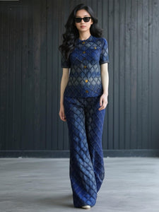 O250006 Diamond Lattice Top & Pants Set