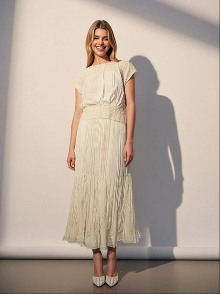 Crinkle Feminine Two-piece Set