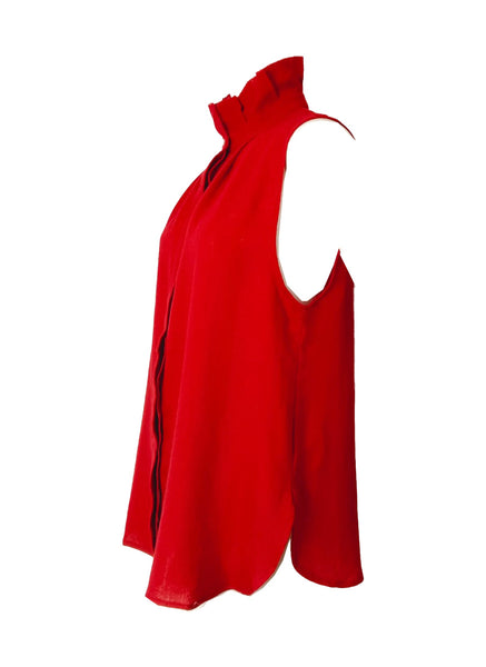 O250009  High Collar Sleeveless Top