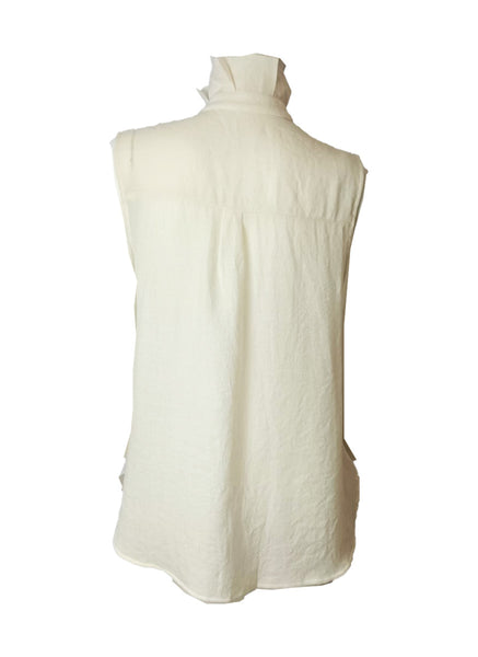 O250009  High Collar Sleeveless Top