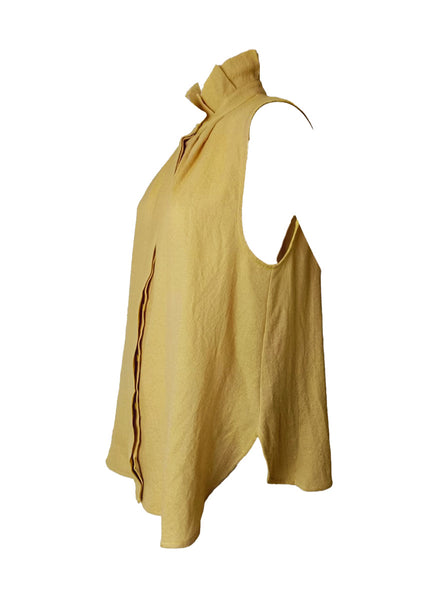 O250009  High Collar Sleeveless Top