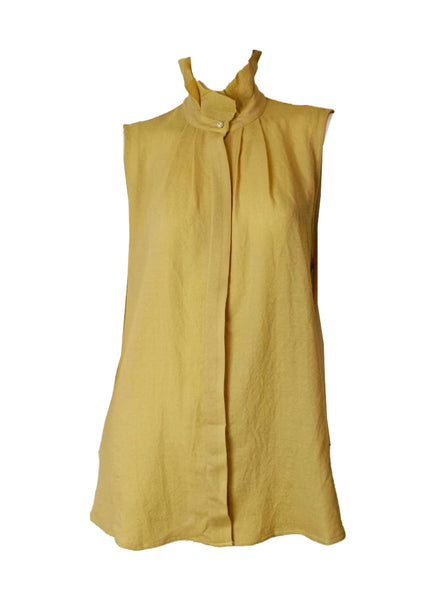 O250009  High Collar Sleeveless Top
