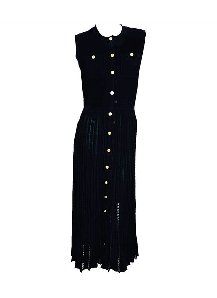 Structured Bodice Pockets Knit Dress