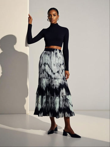 Tie-Dye Tiered Skirt