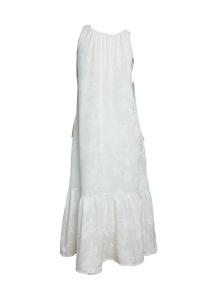 Jacquard Ruffle Hem Dress