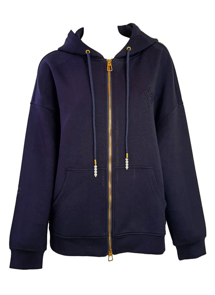 Hooded Zipper Jersey Jacket