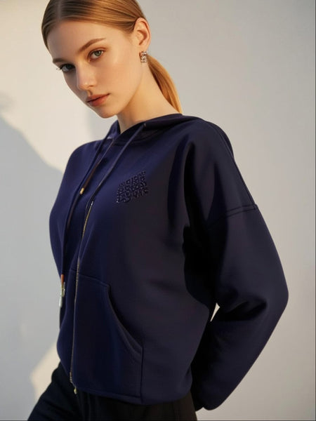 Hooded Zipper Jersey Jacket